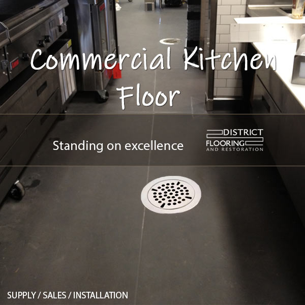 Commercial kitchen flooring installation in Tampa Fl