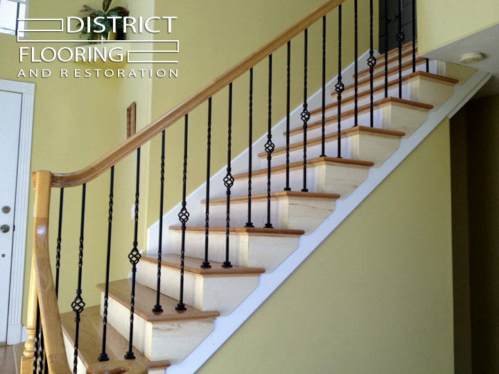 Custom wood staircase supply installation by DFR in 