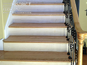 Custom wood StaircaseInstallation by District Flooring & Restoration 