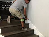 Custom wood StaircaseInstallation by District Flooring & Restoration 