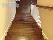 Custom wood StaircaseInstallation by District Flooring & Restoration 