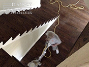 Custom wood StaircaseInstallation by District Flooring & Restoration 