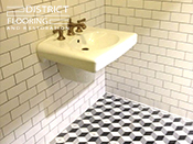Moroccan concrete tiles installed by District Flooring & Restoration 