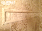 Travertine stone installation by District Flooring & Restoration 