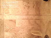 Travertine stone installation by District Flooring & Restoration 