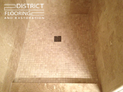 Travertine stone installation by District Flooring & Restoration 