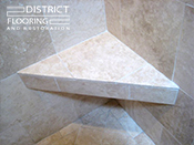 Travertine stone installation by District Flooring & Restoration 
