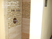 Travertine tile installation by District Flooring & Restoration 