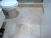 Travertine stone installation by District Flooring & Restoration 