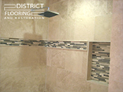 Travertine stone installation by District Flooring & Restoration 