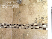 Travertine stone installation by District Flooring & Restoration 