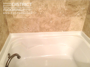 Travertine stone installation by District Flooring & Restoration 