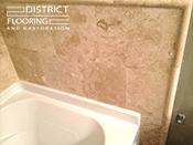 Travertine stone installation by District Flooring & Restoration 