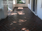 Clay Brick paver installation by District Flooring & Restoration 