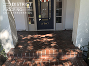 Clay Brick paver installation by District Flooring & Restoration 