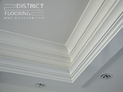 Base and crown moulding Installation by District Flooring & Restoration 