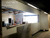 Commercial kitchen floor Installation by District Flooring & Restoration 