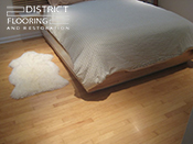 Hardwood floor custom design & custom stains by District Flooring & Restoration 