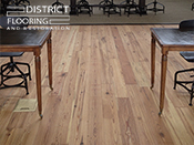 Hardwood floor custom design & custom stains by District Flooring & Restoration 