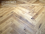 Hardwood floor custom design & custom stains by District Flooring & Restoration 