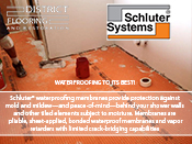 Schluter waterproofing membranes provide protection against mold and mildew 