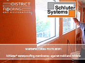 Schluter waterproofing membranes provide protection against mold and mildew 