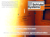 Schluter waterproofing membranes provide protection against mold and mildew 