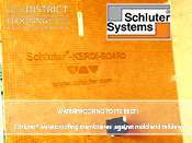 Schluter waterproofing membranes provide protection against mold and mildew 